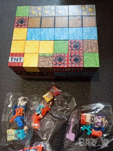 100бр. Minecraft магнитни кубчета; Minecraft магнитен конструктор , снимка 3 - Конструктори - 53238542