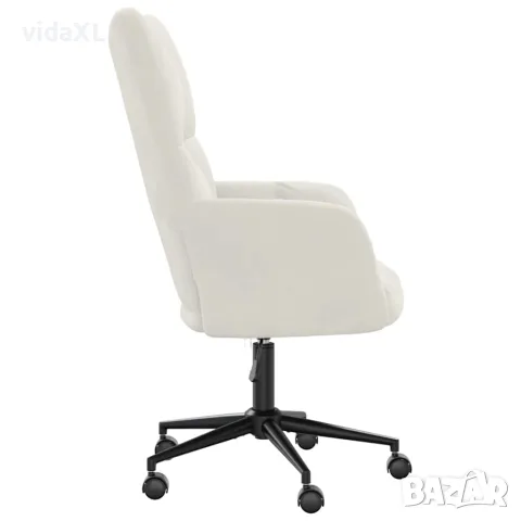 vidaXL Релакс стол, кремавобял, кадифе, снимка 4 - Дивани и мека мебел - 56146883