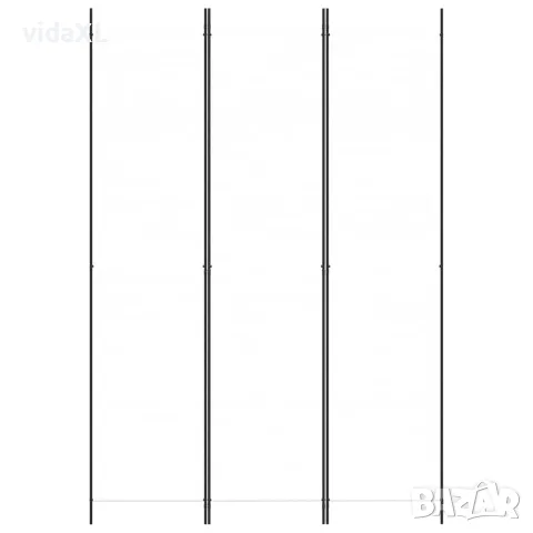 vidaXL Параван за стая, 3 панела, бял, 150x220 см, плат, снимка 3 - Паравани - 56147255