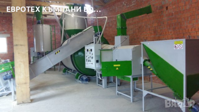 Барабанна сушилня за сушене на дървени трици