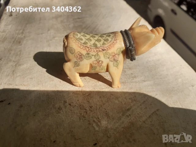 Стара кутийка за енфие прасенце слонова кост, снимка 4 - Антикварни и старинни предмети - 51132286