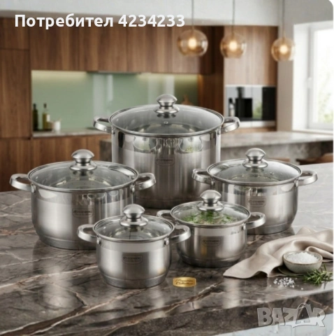 Комплект тенджери 10 части 