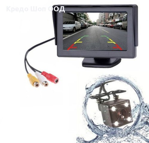 5" TFT LCD цветен монитор, с камера за задно виждане, снимка 1