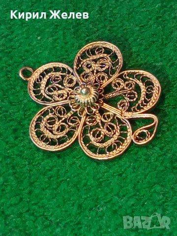 СРЕБЪРНА ФИЛИГРАННА ЮВЕЛИРНА ИЗРАБОТКА с ГРАНУЛАЦИЯ ВИСУЛКА ПЕНДАНТ ЦВЕТЕ 16720, снимка 10 - Колиета, медальони, синджири - 30496720