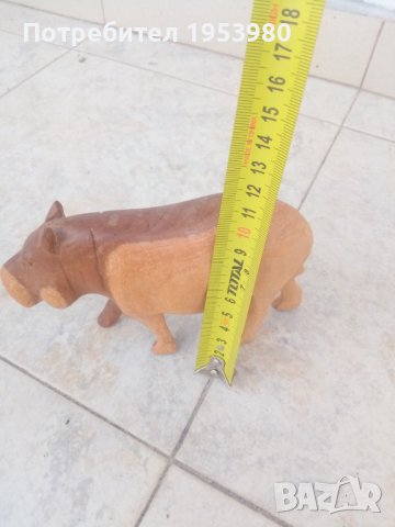 Дървена фигура на хипопотам, снимка 5 - Антикварни и старинни предмети - 41360702