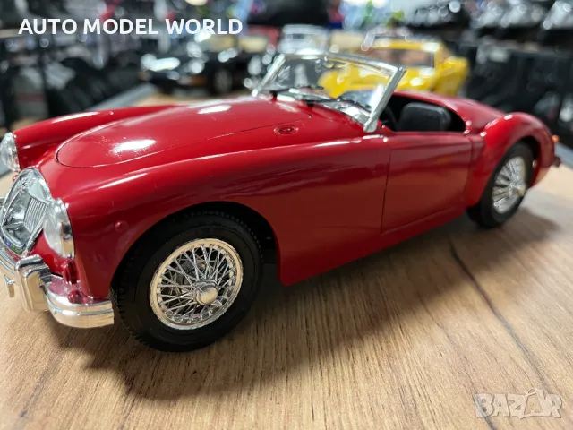 Чисто нова метална колекционерска количка МG A TWIN CAM CABRIO 1:18