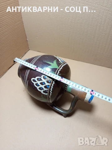 Стара Ръчно Изработена Глинена Стомана., снимка 6 - Антикварни и старинни предмети - 51360033