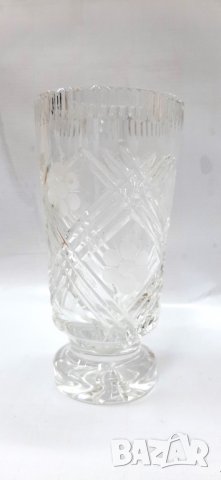 Стара кристална ваза  (2.2.6), снимка 1 - Антикварни и старинни предмети - 34569862