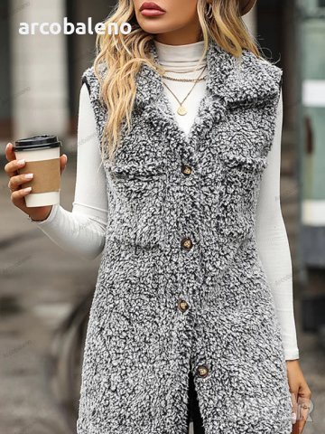 Дамска модна свободна жилетка без ръкави, 3цвята , снимка 3 - Жилетки - 42451050