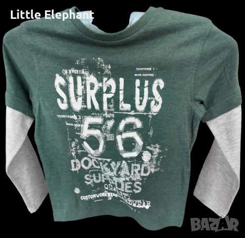 Блузка с дълъг ръкав за 4-5 годишно момченце"Surplus 56",Англия/нова, снимка 1