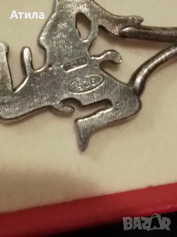 сребърна лъжичка 925 италия, снимка 3 - Колиета, медальони, синджири - 44500205