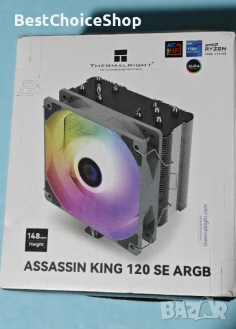 CPU охладител TR Assassin King 120SE ARGB, 5 топлинни тръби, PWM безшумен – За AMD/Intel, снимка 10 - Други - 53115082