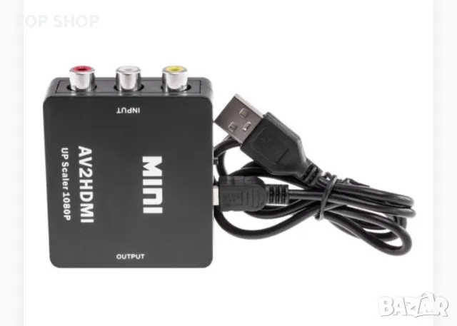 AV2HDMI КОМПОЗИТЕН КЪМ HDMI КОНВЕРТОР МИНИ ПАСИВЕН 1080P UPSCALER, снимка 1 - Друга електроника - 48934394