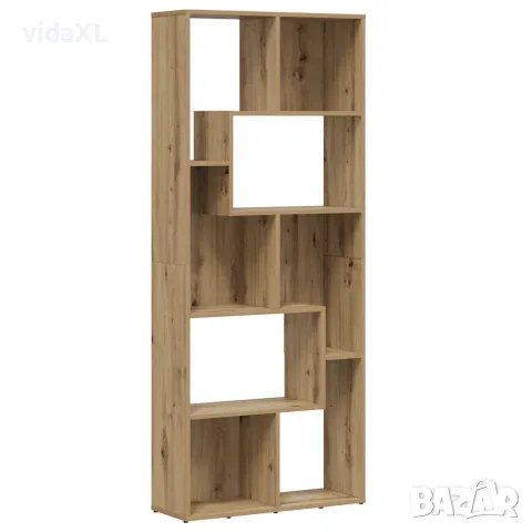 vidaXL Библиотека, занаятчийски дъб, 67x24x161 см, инженерно дърво（SKU: 856015）