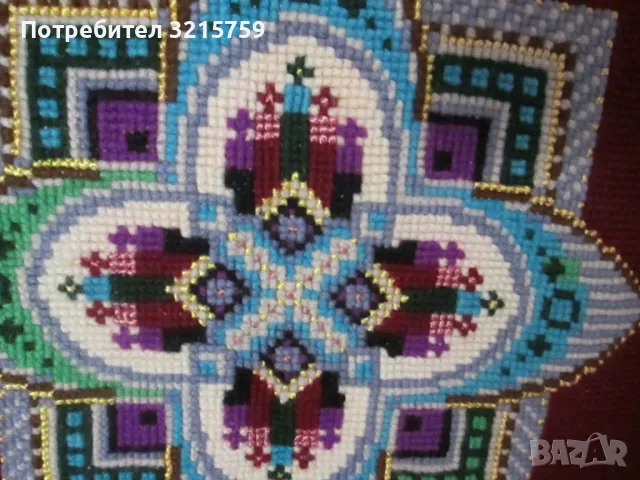 2 броя калъфки за възглавници, ръчна бродерия, 36х36см., снимка 3 - Гоблени - 49220433