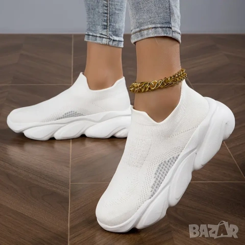 Нови бели дамски маратонки 36, снимка 6 - Маратонки - 53248321