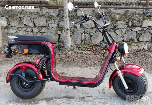 Електрически скутер Чопър HR8-1 1500В 12A/h червен металик, снимка 8 - Мотоциклети и мототехника - 44173908