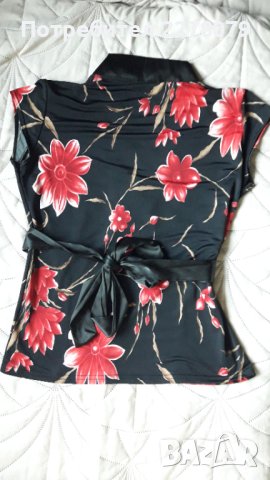 Сатенена блузка, снимка 2 - Ризи - 41409962