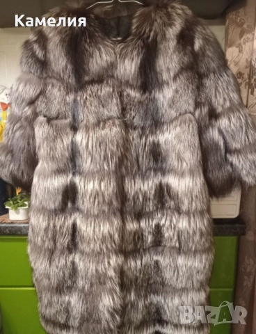 Палта от сребърна лисица , снимка 3 - Палта, манта - 51954516