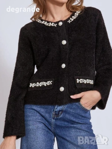 Елегантно Кашмирено Сако с перли  