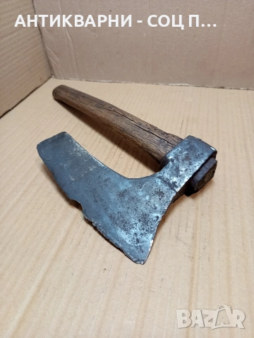Соц Стар Ръчно Кован Дърводелски Инструмент Брадва Кривица. НОМЕР 503., снимка 3 - Антикварни и старинни предмети - 53446102