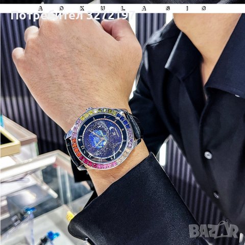 AOKULASIC-Дизайнерски Автоматичен,механичен часовник с въртящ се циферблат,водоустойчив, снимка 17 - Мъжки - 41684075