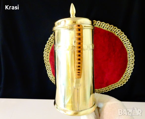 Месингова кана,чайник 1 л. , снимка 4 - Антикварни и старинни предмети - 41322495