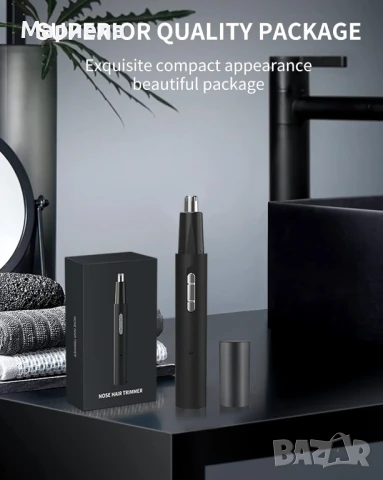 Тример за нос/уши Cleanfy XJQ-3029, Подвижна и миеща се глава, снимка 6 - Тримери - 50535253