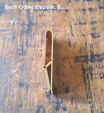 щипка за пари Ronson позлатена матова с ахат масивна, снимка 7 - Други - 53407665