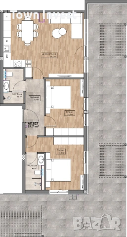 Тристаен апартамент в Maritza Park