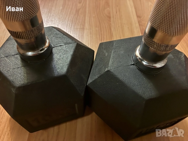 Хексагонални дъмбели 10 кг., снимка 4 - Фитнес уреди - 52698172