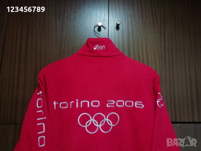 Asics 2006 Torino Winter Olympics Games оригинално горнище полар зимна олимпиада блуза пуловер , снимка 3 - Спортни дрехи, екипи - 53375657