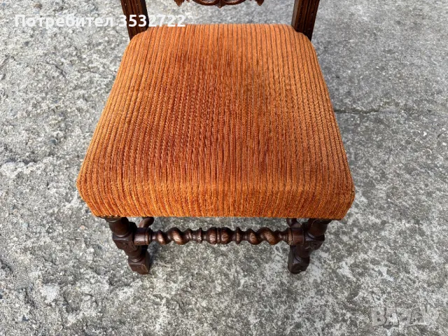 Ретро стол с дърворезба, снимка 6 - Антикварни и старинни предмети - 48550899