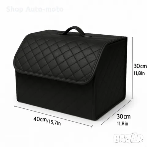 LUX кожен органайзер Automat, Сгъваем, Черен, 40x30x30см, снимка 2 - Аксесоари и консумативи - 49884104