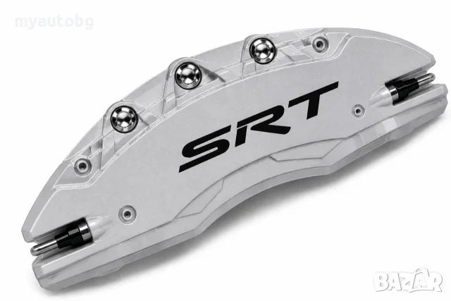 Метални капаци за спирачни апарати SRT – Dodge / Jeep – 4 броя, Сребристи, снимка 2 - Аксесоари и консумативи - 55914173