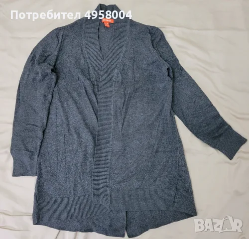Дамска сива плетена жилетка с дълъг ръкав Joe Fresh, размер M