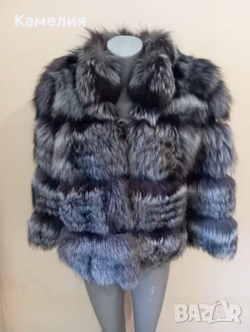 Палто от сребърна лисица , снимка 4 - Палта, манта - 49942176