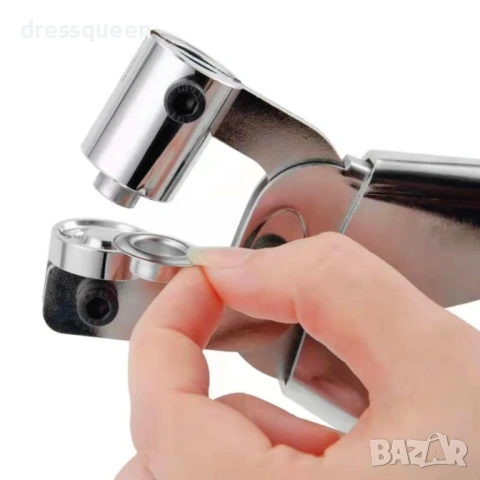 4891 Професионални клещи за капси 10мм + Комплект 200 бр. метални капси – за банери и кожа