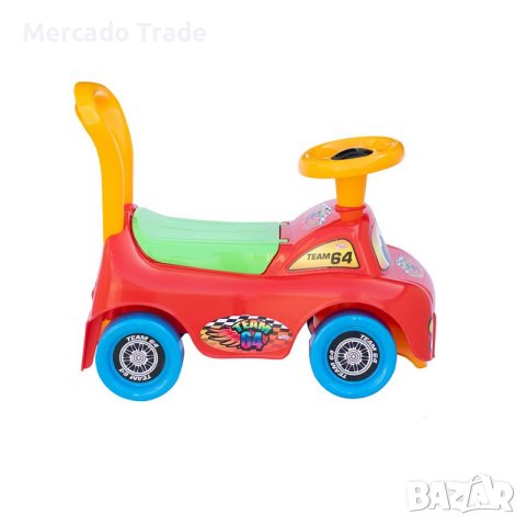 Детска количка Mercado Trade, Проходилка, За деца, Червен - Жълт, снимка 3 - Детски велосипеди, триколки и коли - 41712109