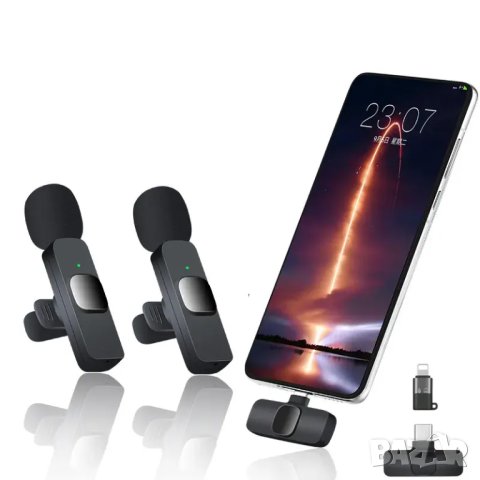 Микрофон за Смартфон, Type C, IPhone, за Android, микрофони, безжичен, жак, интервю, букса, Type-C, снимка 2 - Слушалки, hands-free - 41942612