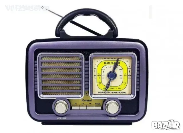 Ретро - FM/AM/SW ,USB TFт радио - Kemai MD-1709BT, снимка 2 - Радиокасетофони, транзистори - 49699976