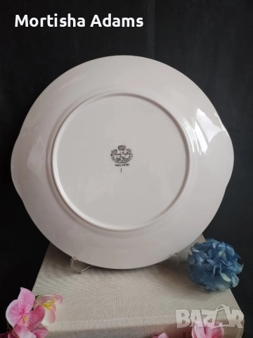 Винтидж английско плато- костен порцелан , снимка 3 - Чинии - 52492640