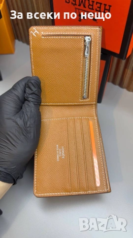 Hermes Мъжки Портфейл Естествена Кожа Хермес - Налични Различни Цветове Код SK748, снимка 2 - Портфейли, портмонета - 53158895