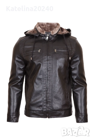 Мъжко зимно кожено яке – 3450, снимка 2 - Якета - 51471050