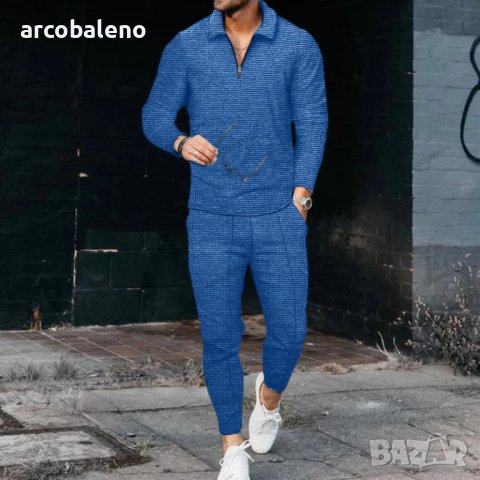 Нов мъжки свободен, втален ежедневен комплект от две части, 5цвята, снимка 6 - Спортни дрехи, екипи - 44151790