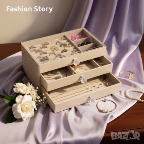 Органайзер за бижута с три чекмеджета – Multi functional Jewelry Storage Box
