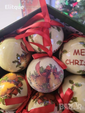 Комплект от 14 топки за елха, различни видове, снимка 13 - Други стоки за дома - 52903835