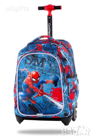 Ученическа раница на колела Jack Spiderman Denim, снимка 1 - Раници - 44371077