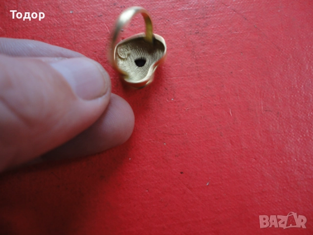 Невероятен викториански златен пръстен с гранат сърце, снимка 8 - Пръстени - 52836778