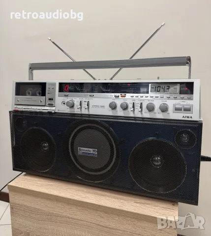 🔈Ретро колекционерски радиокасетофон AIWA CS-880E - Boombox - перфектен🔈, снимка 2 - Радиокасетофони, транзистори - 56087676